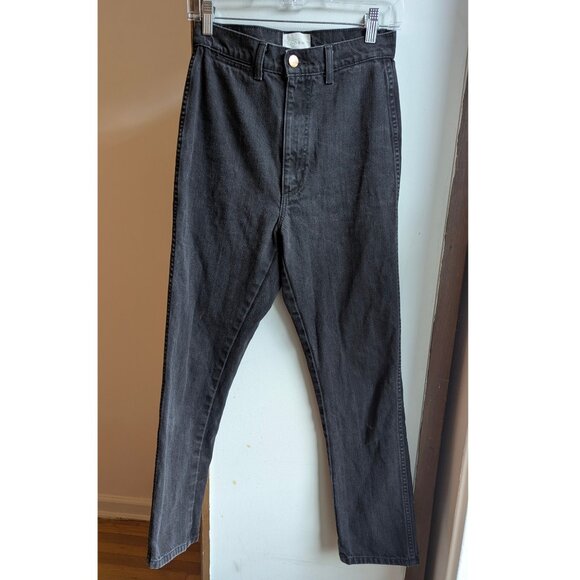 DOEN Black HIGH RISE Stovepipe Cigarette JEANS- NO STRETCH 27 - Picture 6 of 10